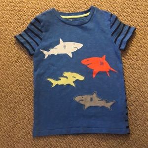 Boys Mini Boden Shark Shirt Size6-7